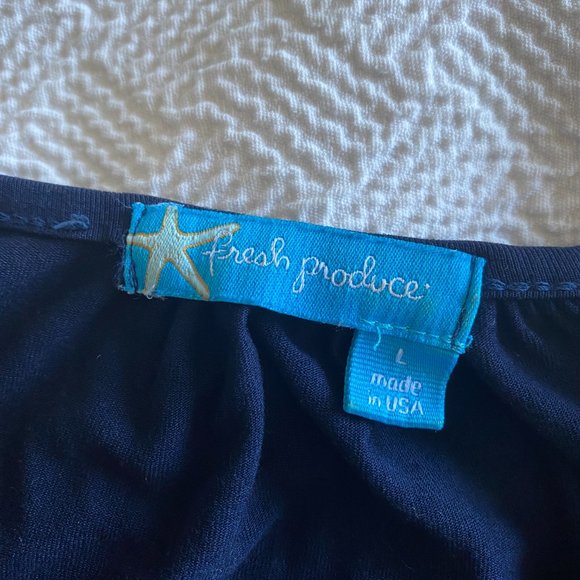 Fresh Produce S/S Dress Performance Size Large Navy - Picture 7 of 7